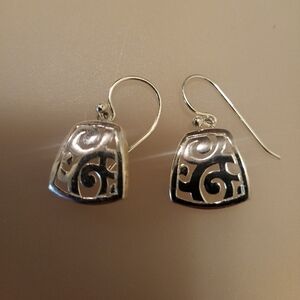 Artistic Silver Swirl Earrings